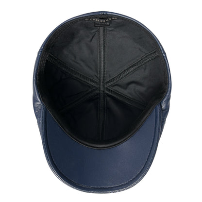 The Piccadilly | Men's Lambskin Leather 6-Panel Ivy Newsboy Cap | Urban Caps NZ