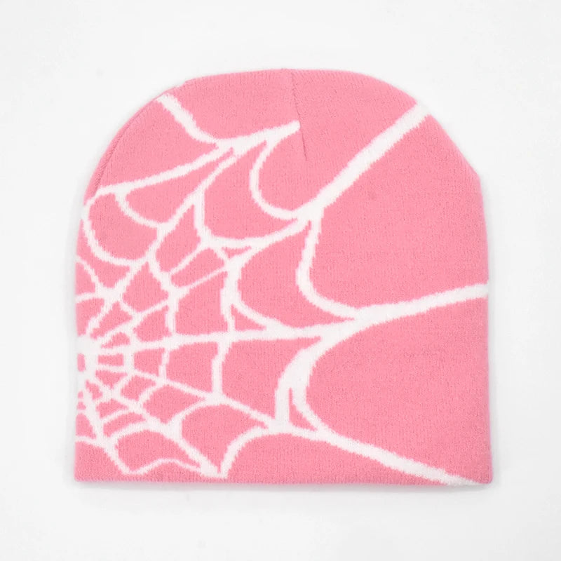 The Arachne | Gothic Spider Pattern Wool Knitted Beanie | Urban Caps NZ