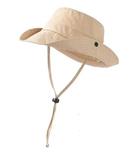 Voyager Big-Fit Bucket Hat in Beige-B