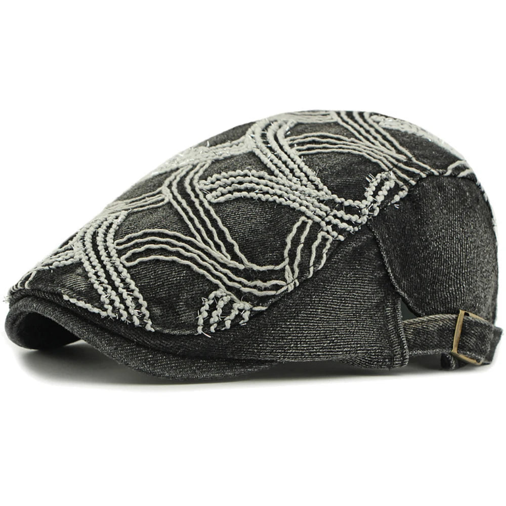 Nottingham Geometric Artist Beret in Black