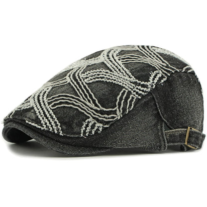 Nottingham Geometric Artist Beret in Black