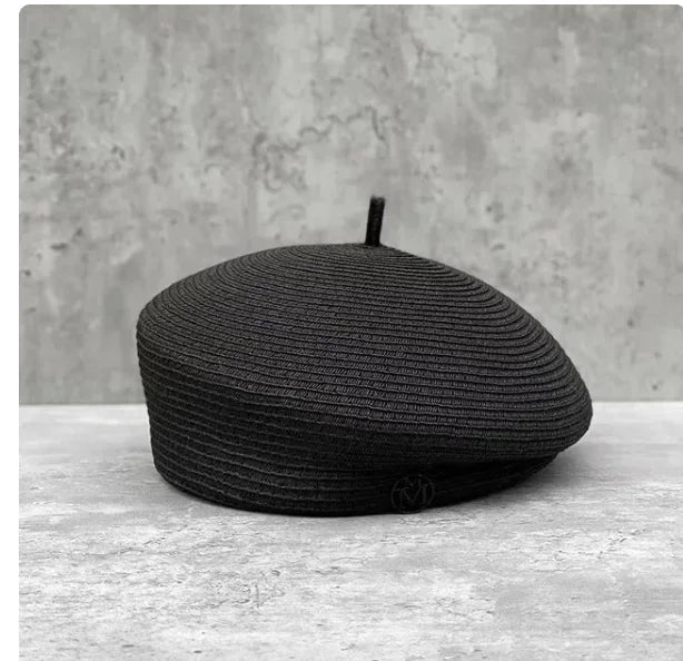 Mayfair Straw Fedora in Black Fine Grass