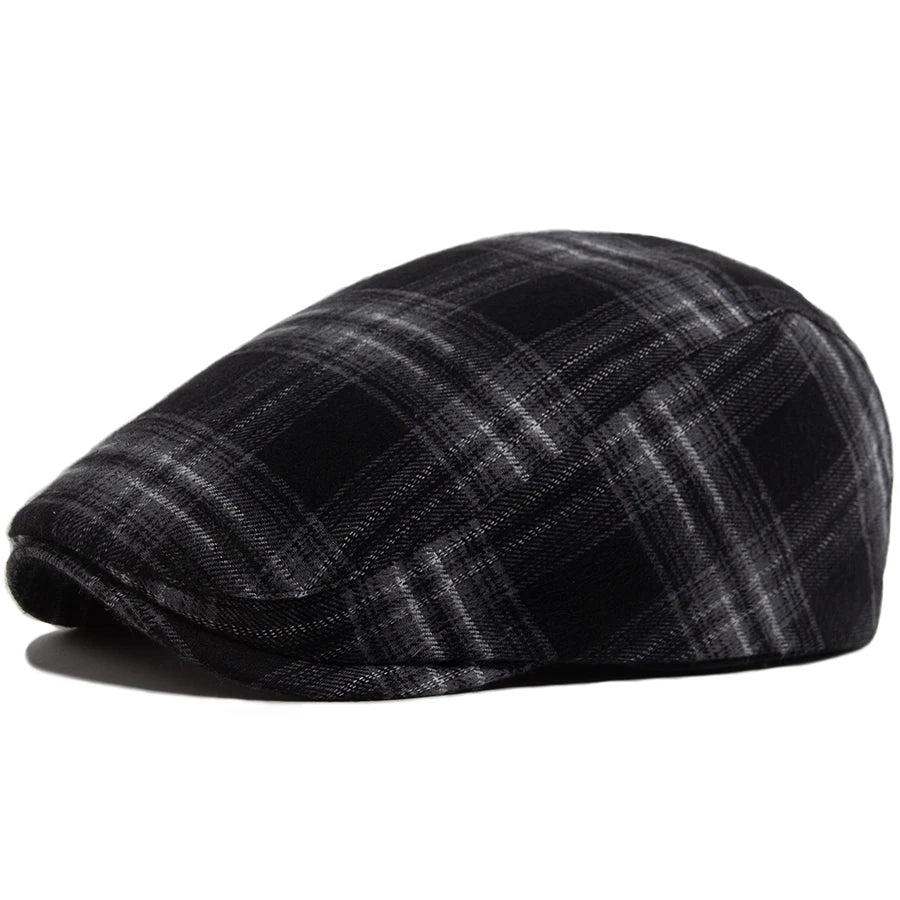 Thin Plaid Herringbone Ivy Cap | Heritage Flat Hat | Urban Caps NZ