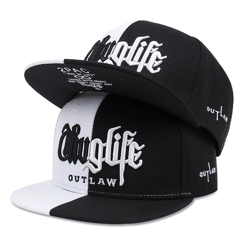 The Ladbroke | Thug Life Embroidery Unisex Snapback Cap | Urban Caps NZ