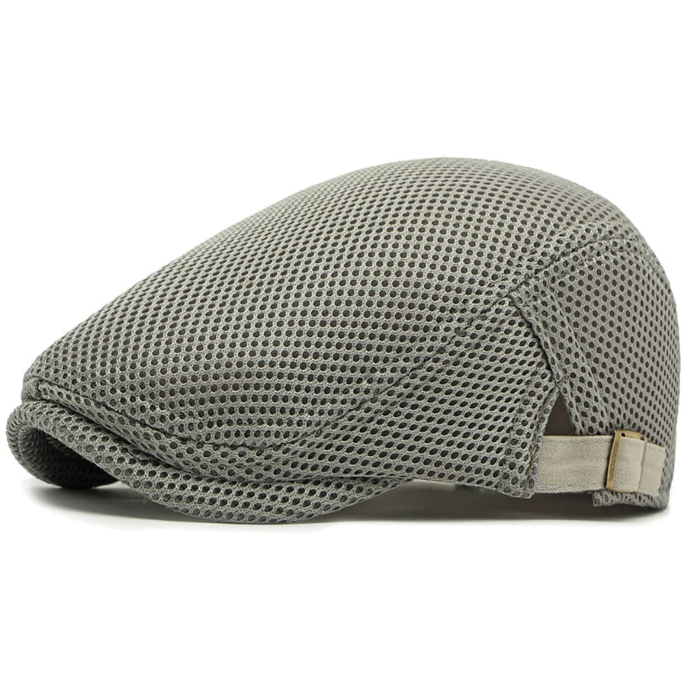 Godalming Mesh Breathable Beret in Light Grey