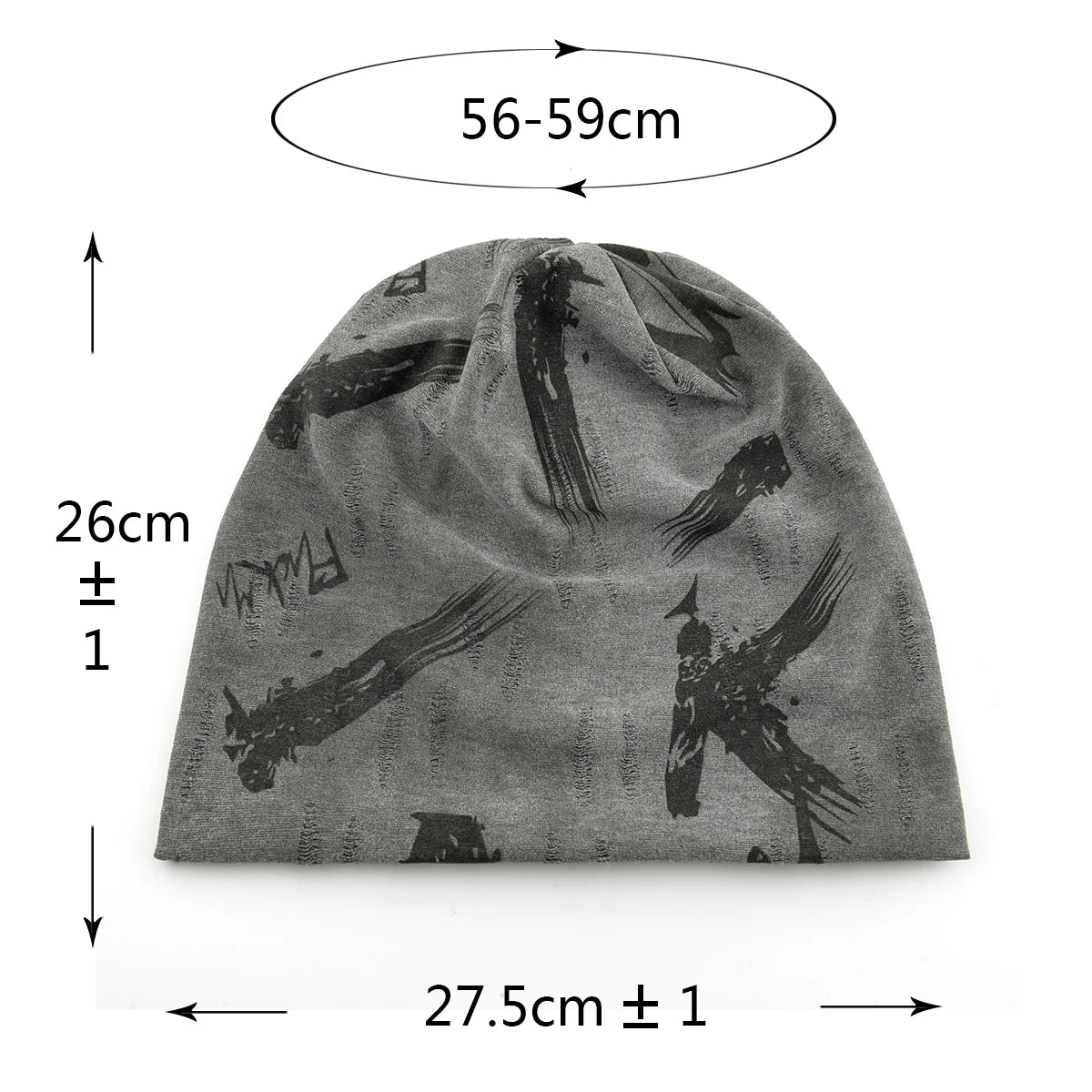 The Bonnet | Letter Print Slouchy Loose Beanie Cap | Urban Caps NZ