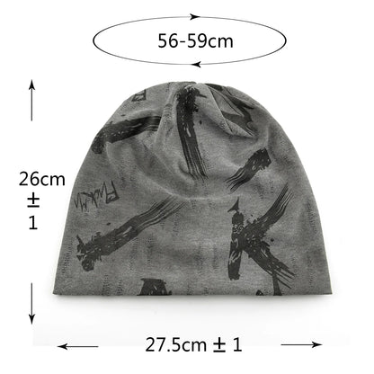 The Bonnet | Letter Print Slouchy Loose Beanie Cap | Urban Caps NZ