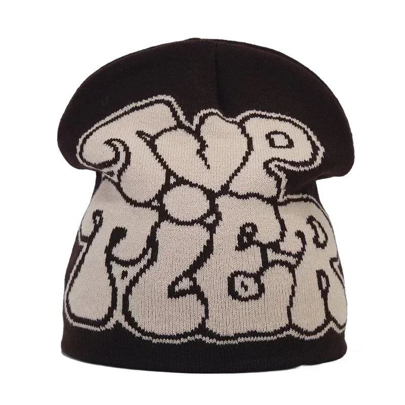 The Skullcap | Y2K Letter Knitted Hip Hop Beanie | Urban Caps NZ