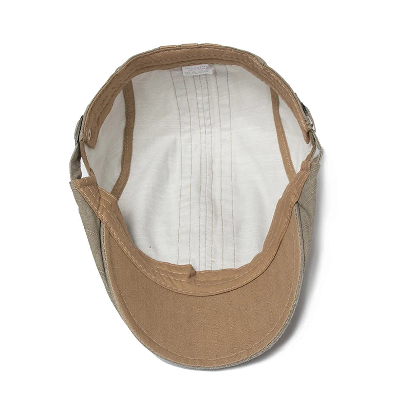 Embroidered Cotton Ivy Cap | Classic Gentleman's Flat Cap | Urban Caps NZ
