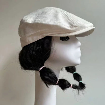 Chester Linen Newsboy Cap