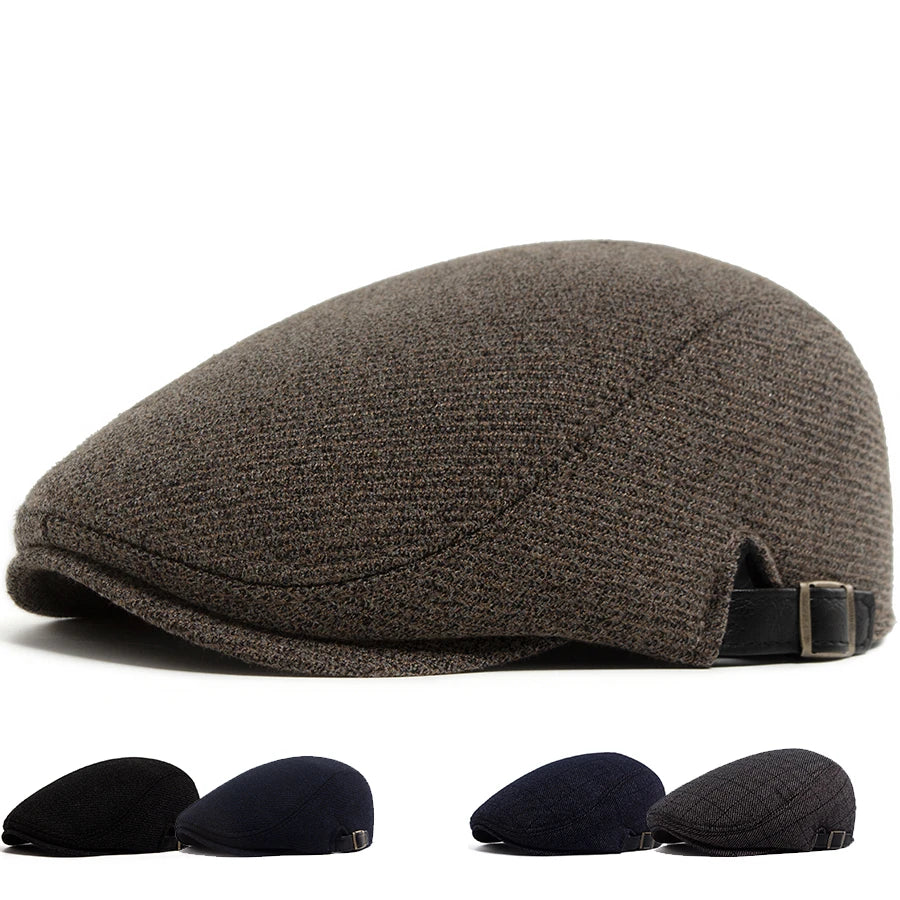 Velvet Grid Ivy Cap | Premium Winter Flat Cap | Urban Caps NZ