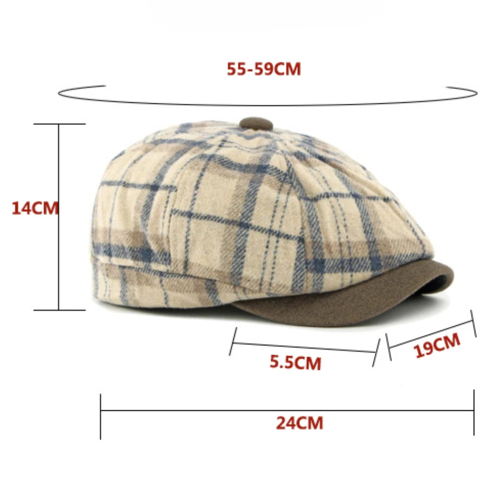 Bilbao Plaid Artist Beret