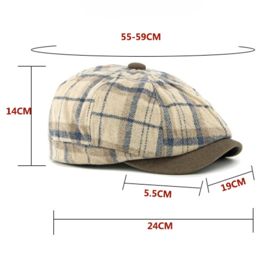 Bilbao Plaid Artist Beret