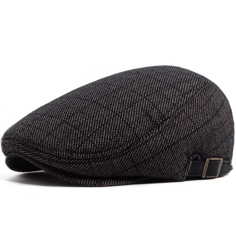 Velvet Grid Ivy Cap | Premium Winter Flat Cap | Urban Caps NZ