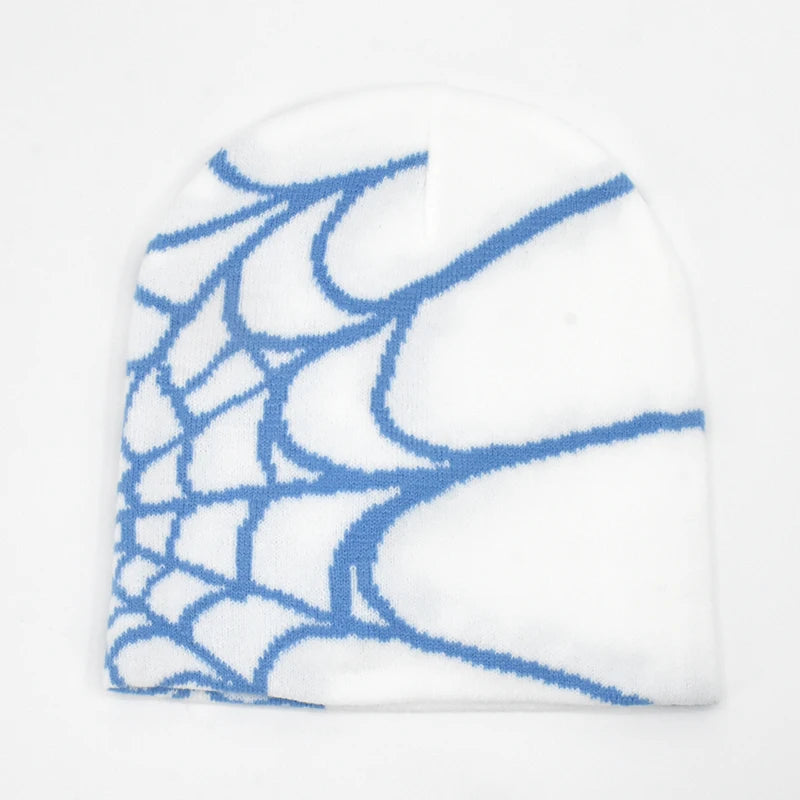 The Arachne | Gothic Spider Pattern Wool Knitted Beanie | Urban Caps NZ