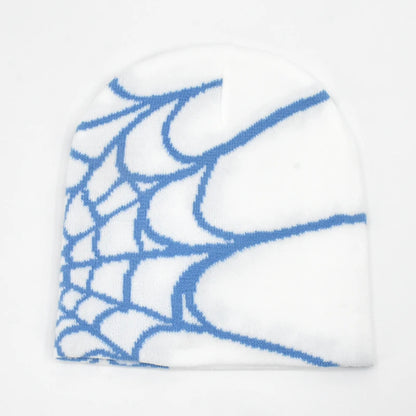 The Arachne | Gothic Spider Pattern Wool Knitted Beanie | Urban Caps NZ