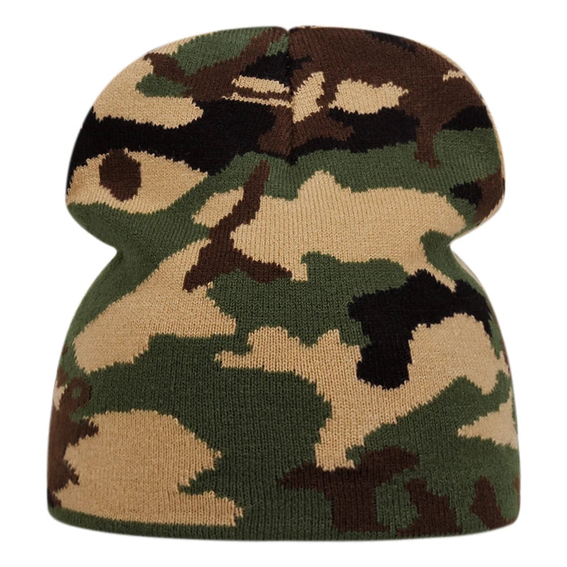 The Moorland | Simple Camouflage Wool Knitted Beanie | Urban Caps NZ
