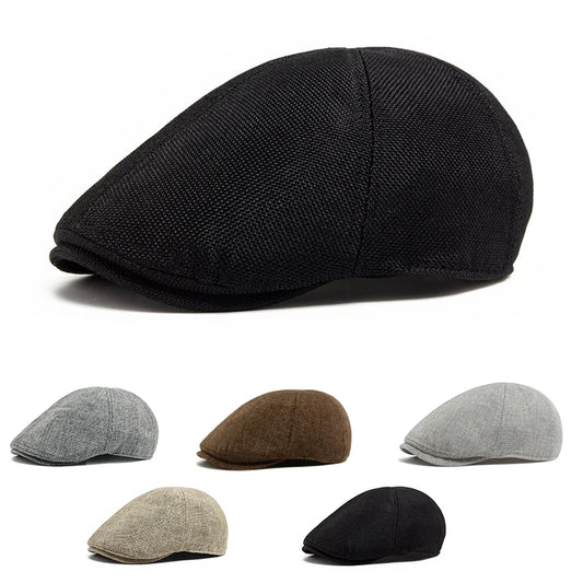 Luxury Linen Ivy Cap | Breathable Summer Flat Hat | Urban Caps NZ