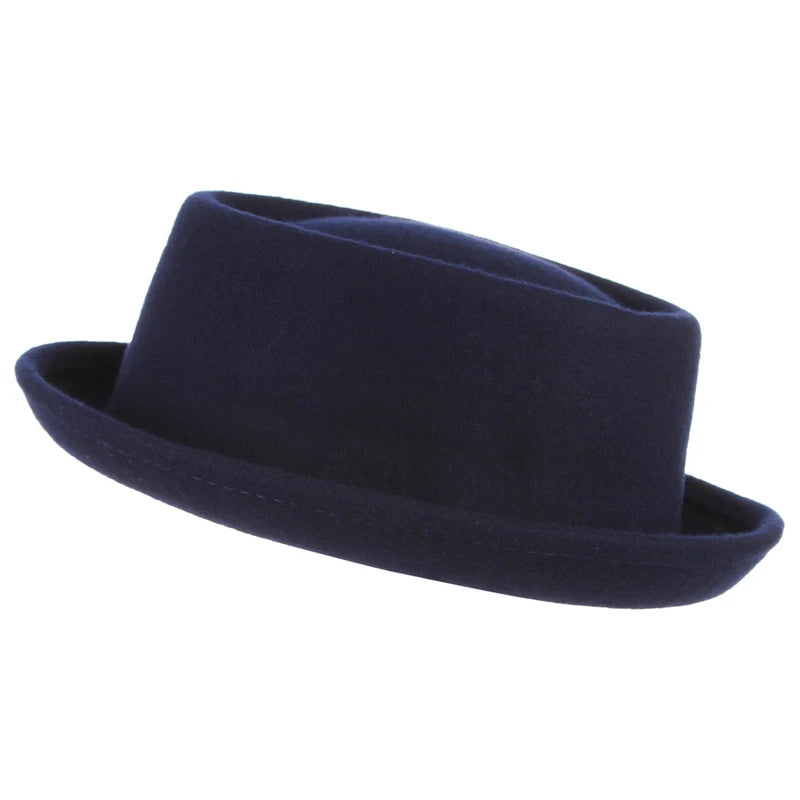 Paris Noir Wool Felt Pork Pie Hat | Urban Caps