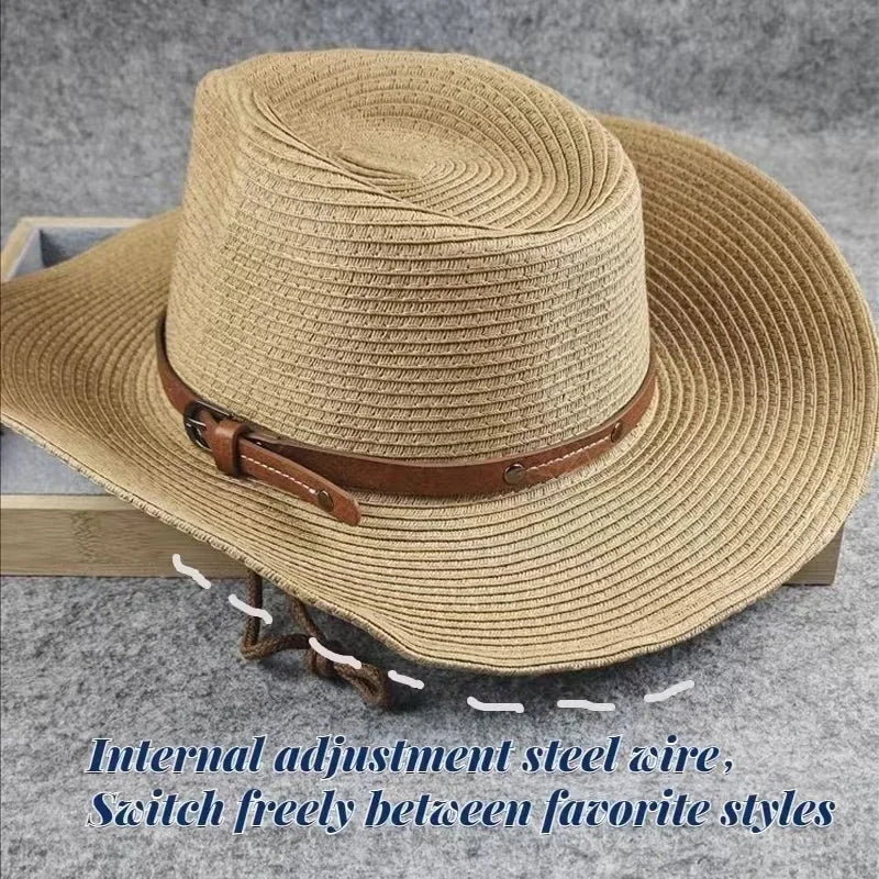 Drover Foldable Straw Cowboy Hat