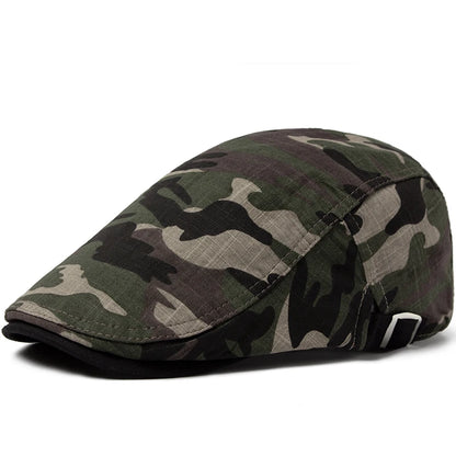 Camouflage Linen Ivy Cap | Country Outdoor Flat Cap | Urban Caps NZ