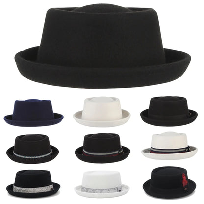 Paris Noir Wool Felt Pork Pie Hat | Urban Caps