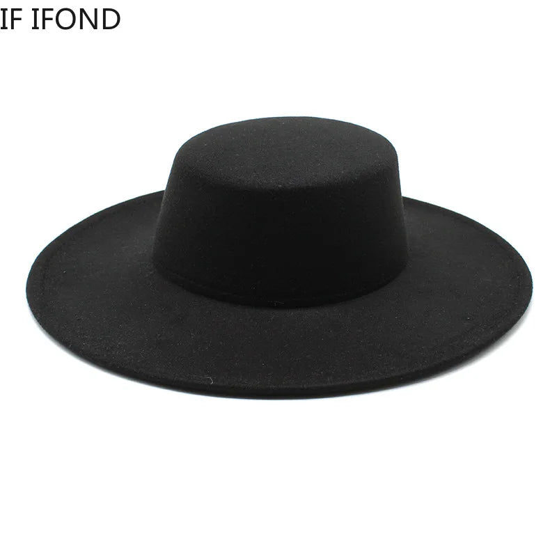 Classic Wide Brim Fedora Hat – Structured Formal Travel Cap