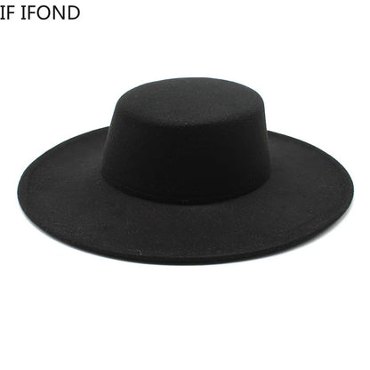 Classic Wide Brim Fedora Hat – Structured Formal Travel Cap