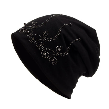 The Cristallo | Rhinestone Pearl Balaclava Beanie | Urban Caps NZ
