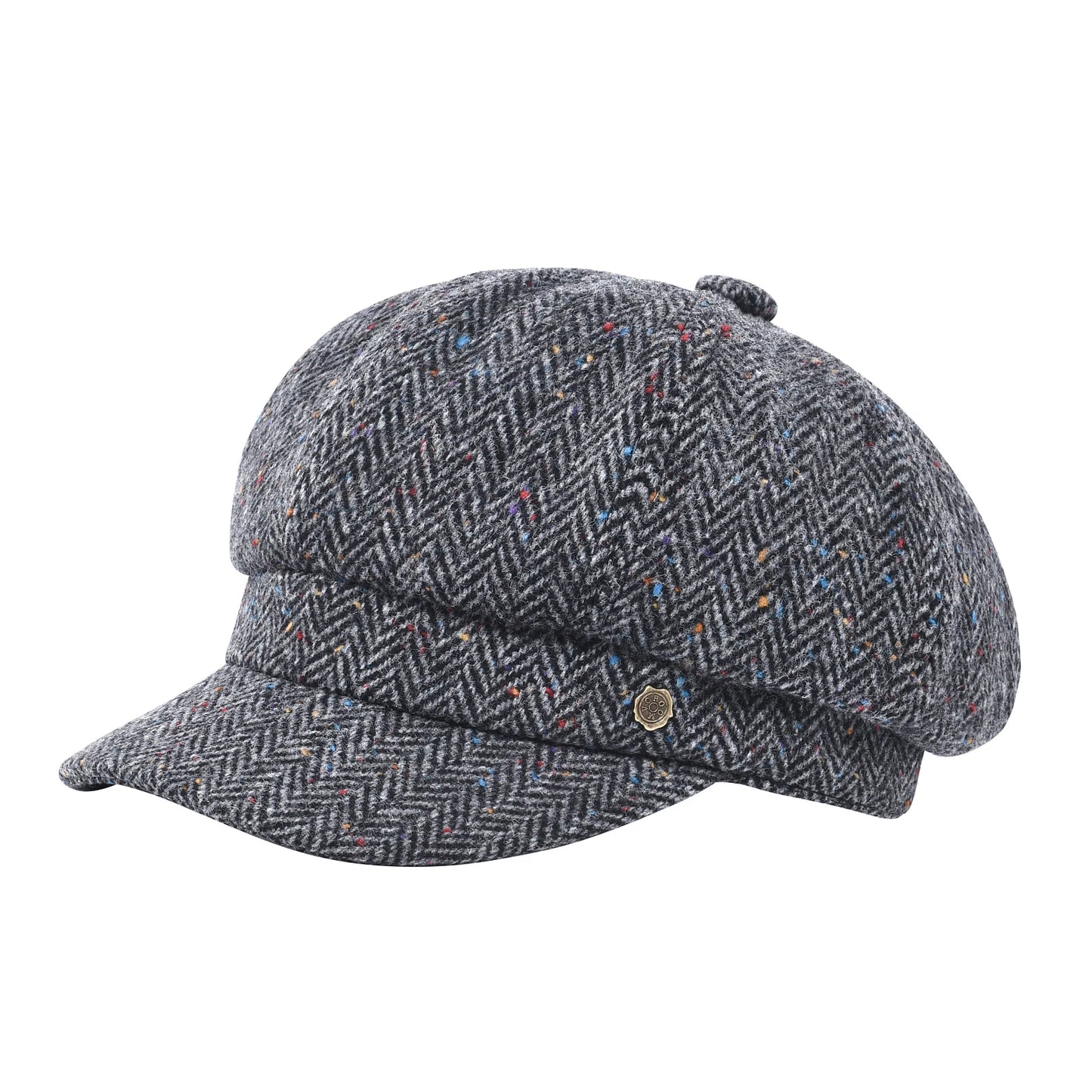The Fiorentina | Women's Wool Tweed 8-Panel Newsboy Cap | Urban Caps NZ