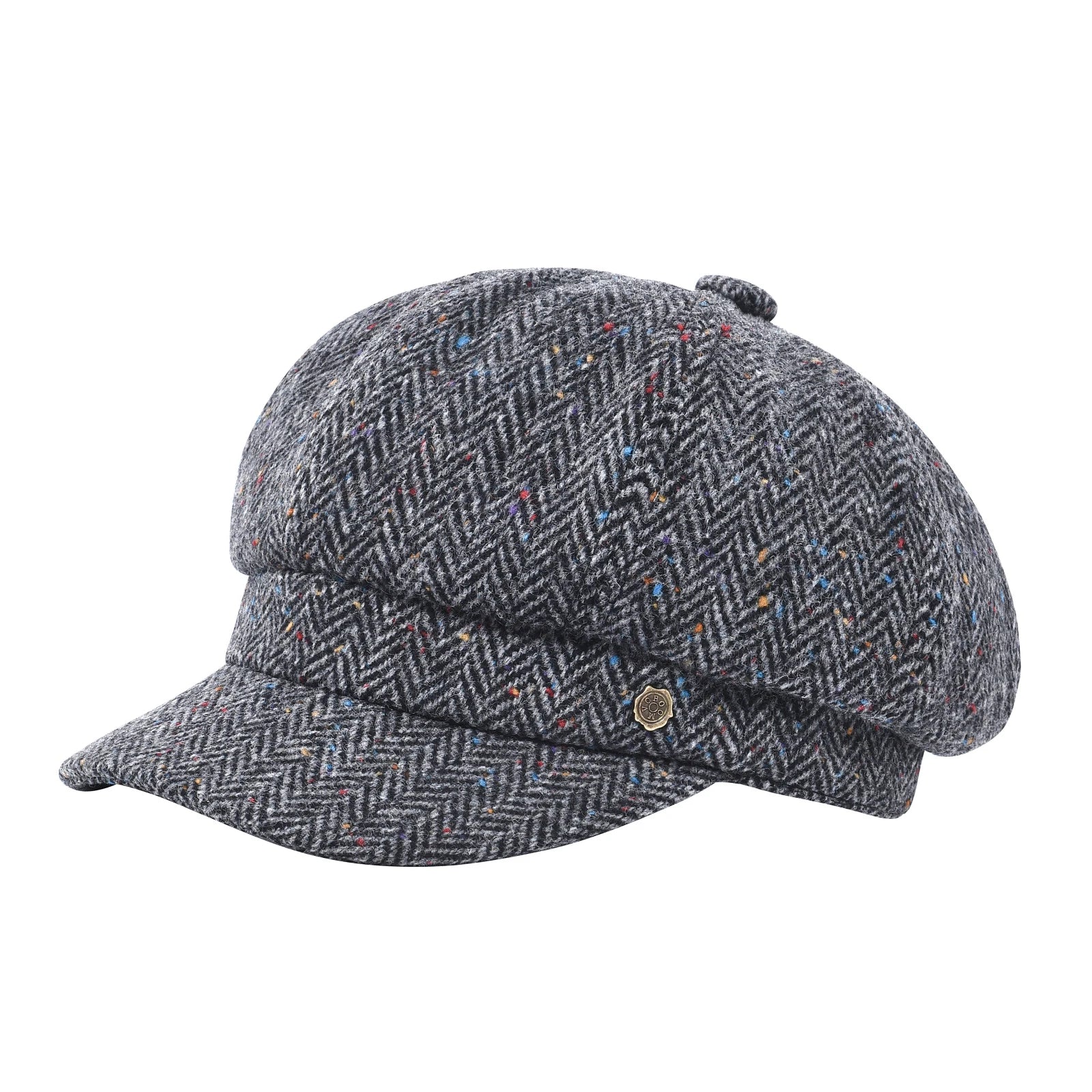 The Fiorentina | Women's Wool Tweed 8-Panel Newsboy Cap | Urban Caps NZ