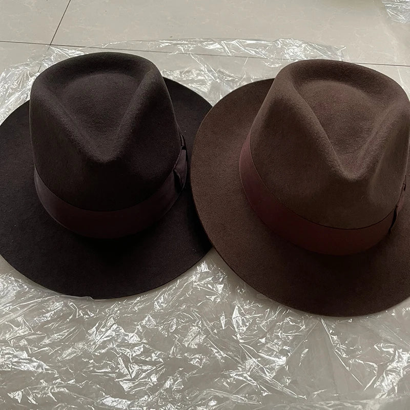 Wool Fedora Hat NZ – Wide Brim Felt Fedora with Satin Lining