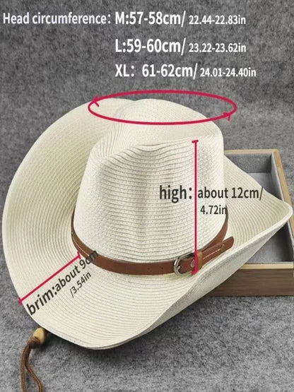 Drover Foldable Straw Cowboy Hat