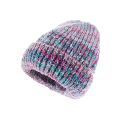 Korean Gradient Knit Beanie – Soft Winter Wool Blend Warm Stretch Beanie Hat