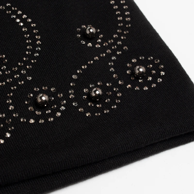 The Cristallo | Rhinestone Pearl Balaclava Beanie | Urban Caps NZ