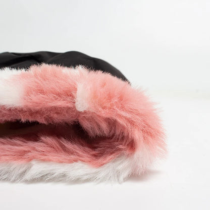 Plush Cow Print Bucket Hat | Warm Winter Panama Hat | Urban Caps NZ
