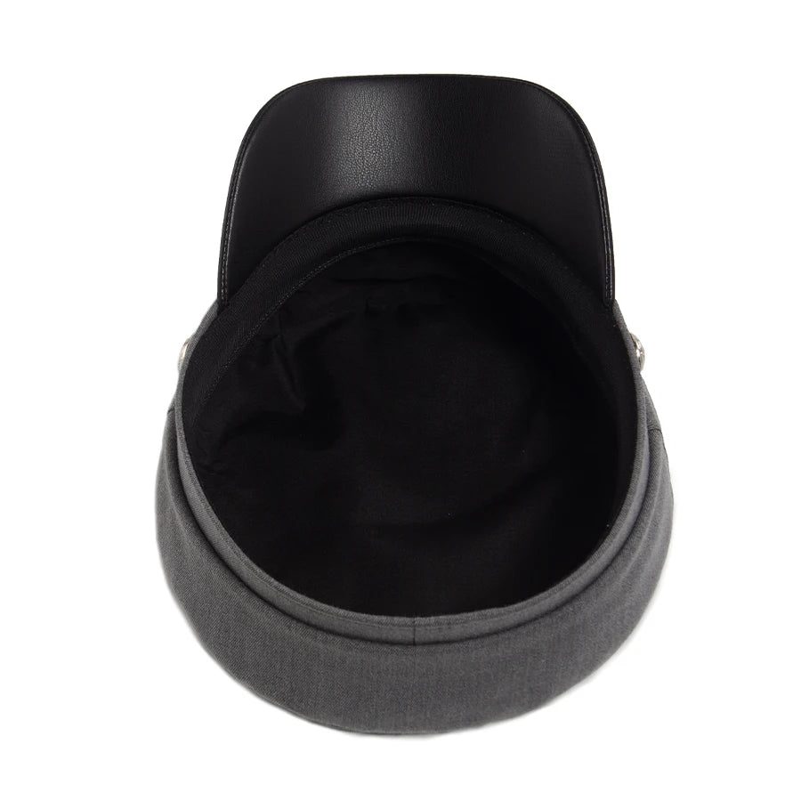 PU Leather Brim Ivy Cap | Luxury Soft Cloth Flat Cap | Urban Caps NZ