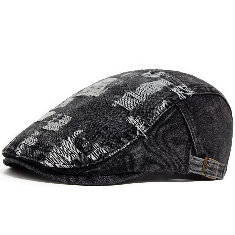 Vintage Denim Ivy Cap | Country Casual Flat Cap | Urban Caps NZ