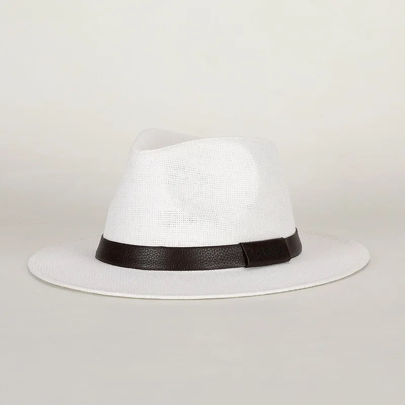 Ashcombe Woven Panama-Style Fedora in White