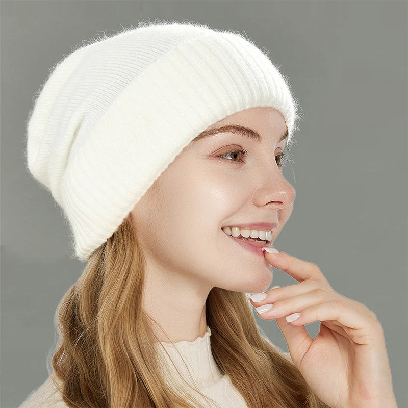 The Cashmere Cloud | 100% Wool Satin-Lined Slouchy Beanie | Urban Caps NZ