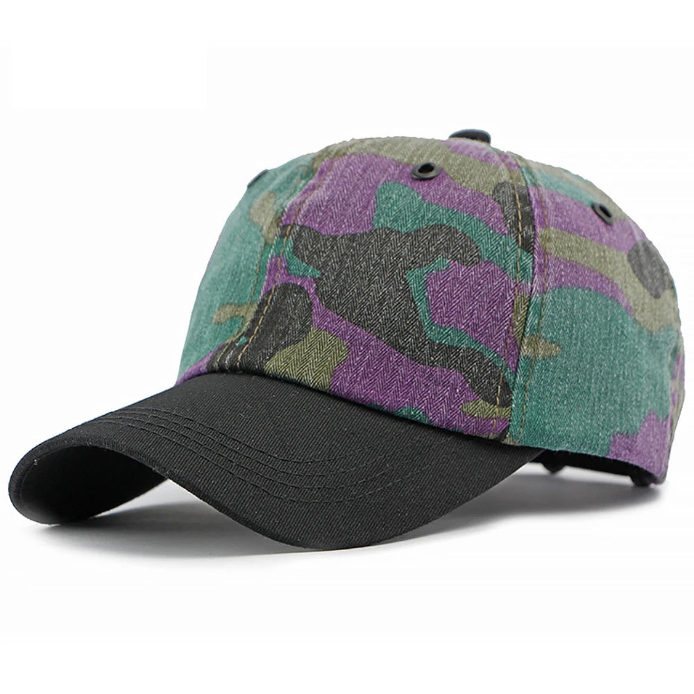 Brixton Camouflage Baseball Cap in Green
