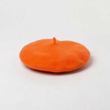 Versailles Wool Beret in Orange