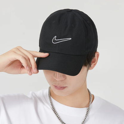 Nike Sports Cap - White & Black Running Travel Hat
