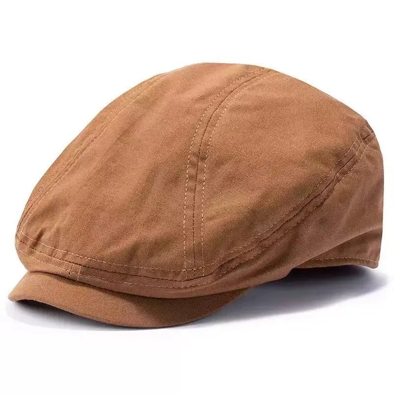 Torino XL Cotton Flat Cap – Extra Large Newsboy Cap for Men & Women (55–65cm)