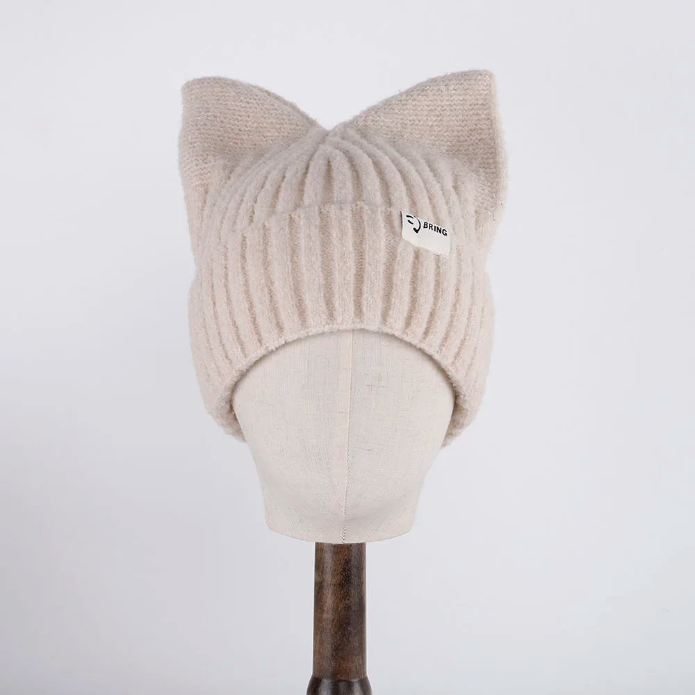 Whimsy Rabbit Ear Balaclava in Beige