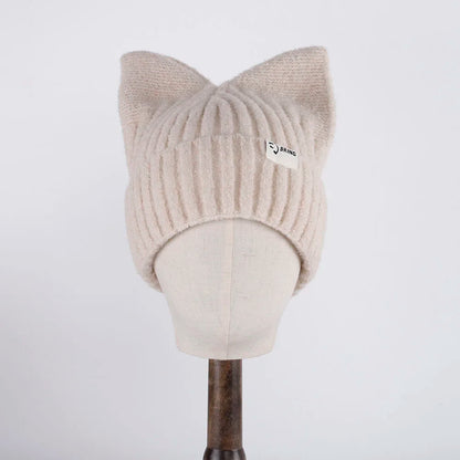 Whimsy Rabbit Ear Balaclava in Beige