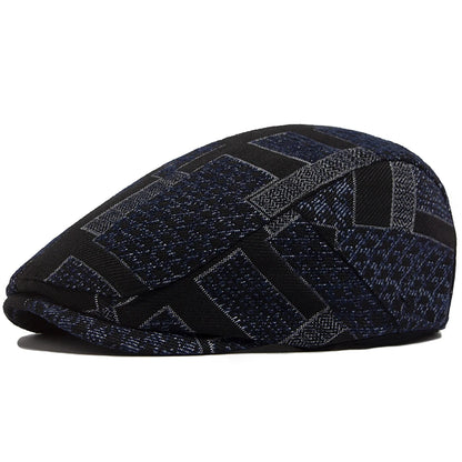 Houndstooth Print Ivy Cap | Classic Country Flat Cap | Urban Caps NZ