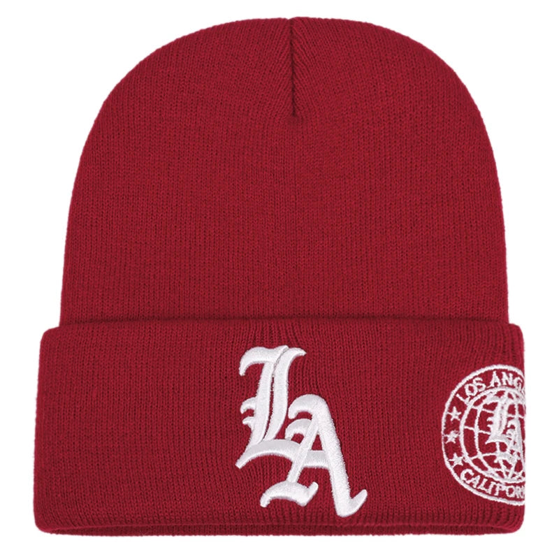The LA Earth | Letter Earth Embroidery Hip Hop Beanie | Urban Caps NZ
