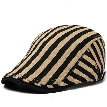 Thin Plaid Linen Ivy Cap | Country Summer Flat Cap | Urban Caps NZ