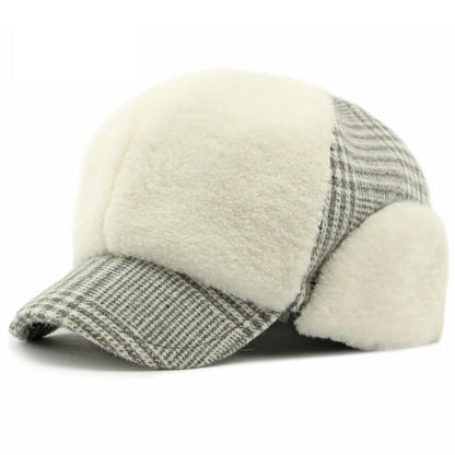 Chiswick Fleece Fur Baseball Cap in Gray